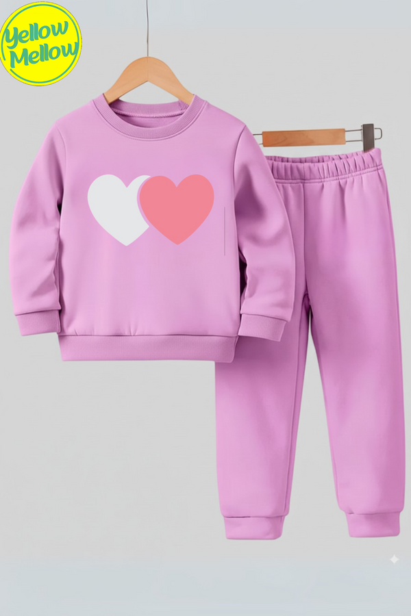 Hearts Lilac Girls Tracksuit