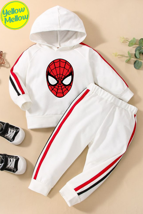 Spiderman White Hood Tracksuit