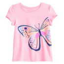 Butterfly Printed Pink Tee