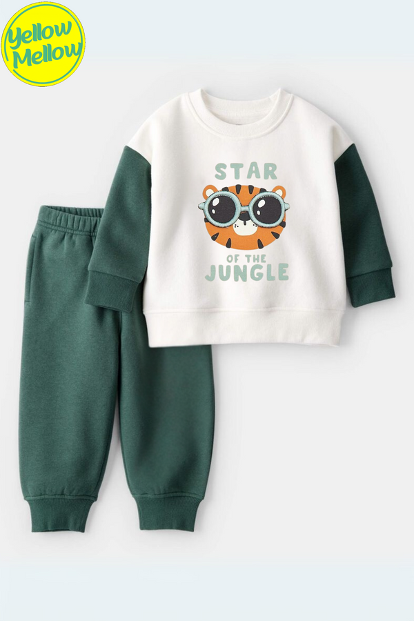 Star of the Jungle Green & White Tracksuit