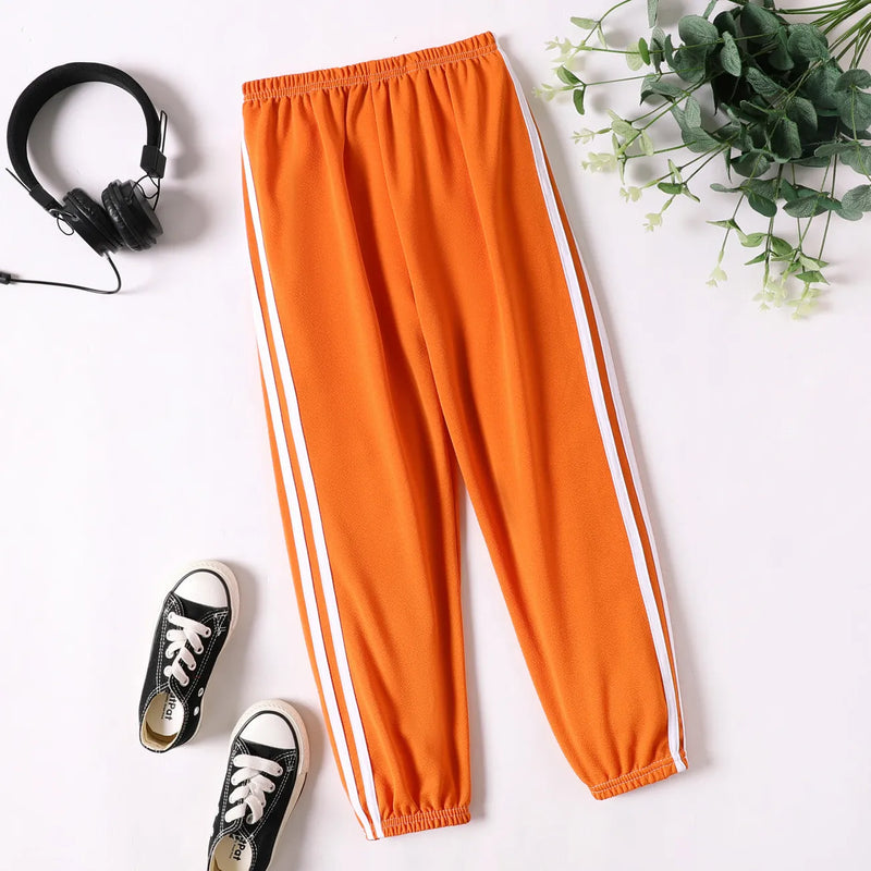 Orange Trouser with Two White Stripes