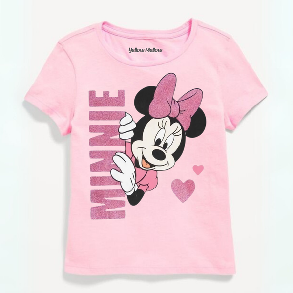Minnie Glitter Pink Tee