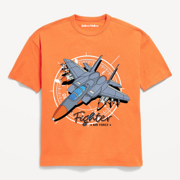 Fighter Jet Orange Tee