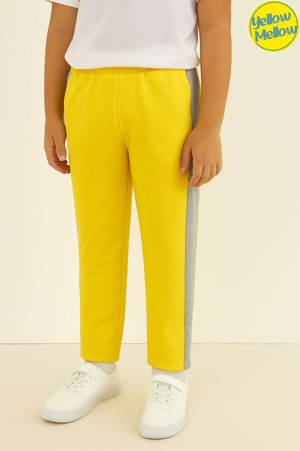 Yellow Trouser with Gray Side Panels