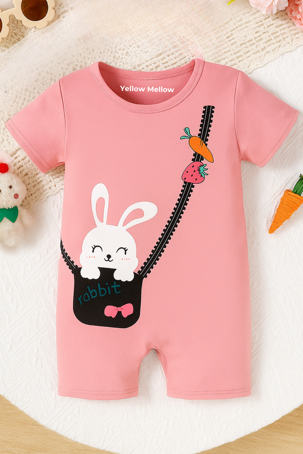 Rabbit Pink Romper