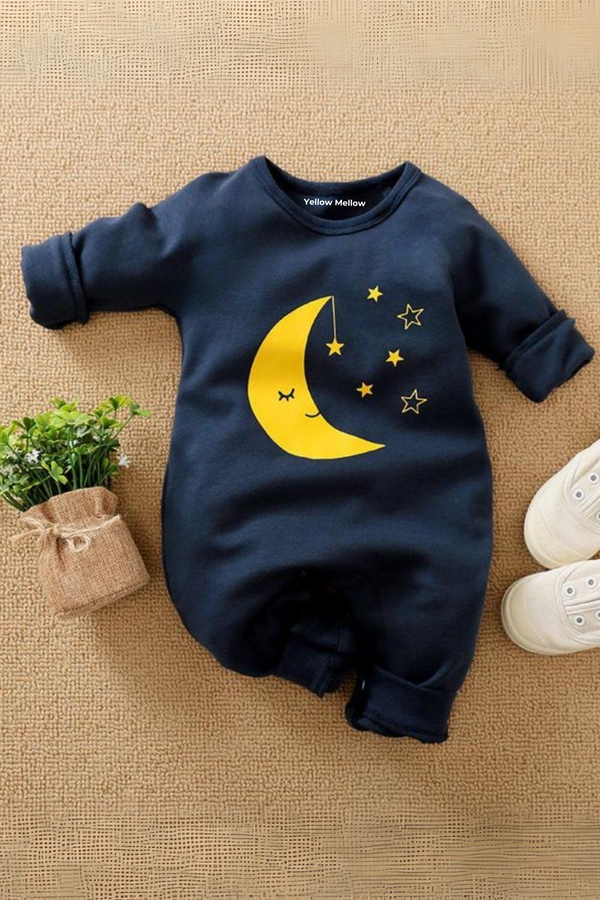 Yellow Moon Black Full Romper