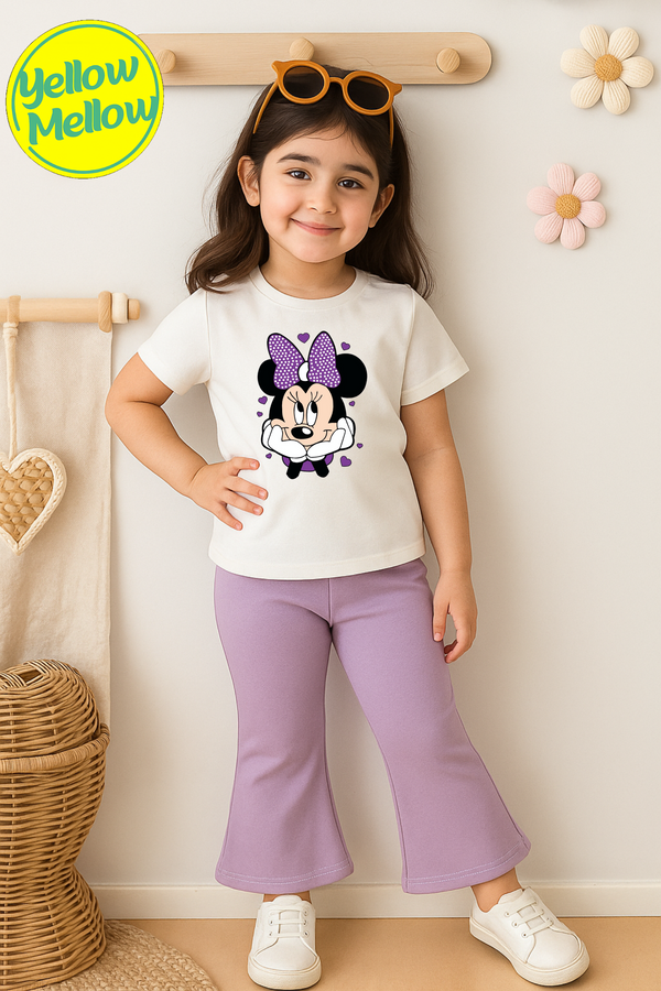 Minnie White & Puple Bell Bottom Set