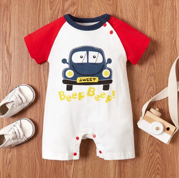 Car Beep Raglan Romper