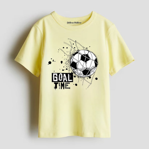 Football Goal Light Yellow Tee