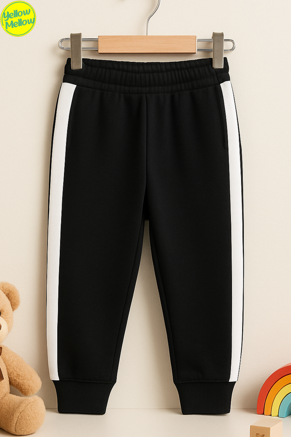 Black Fleece Trouser with White Side Panels
