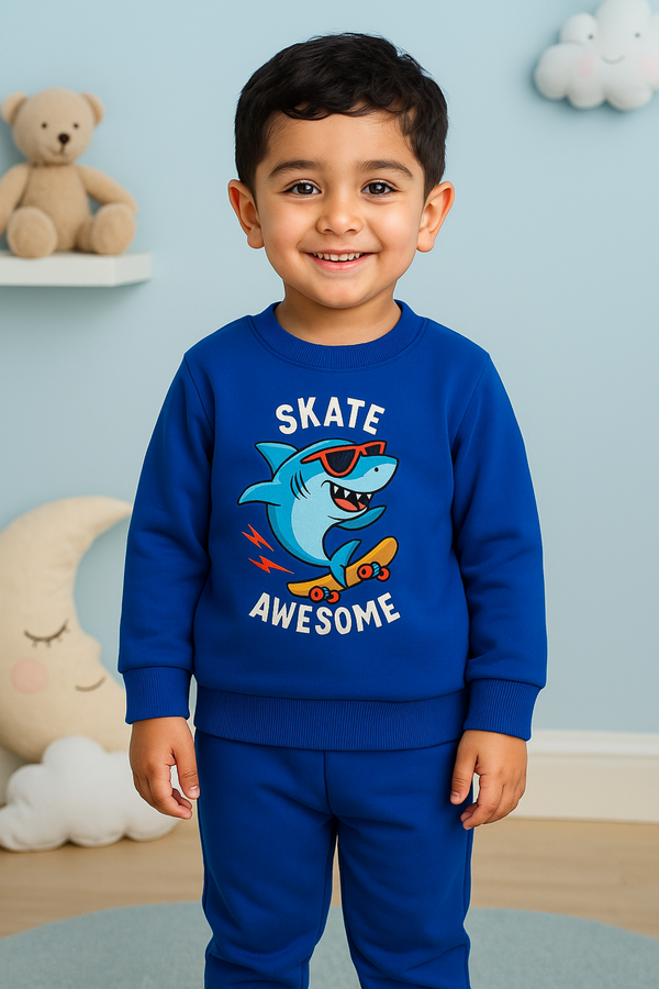 Skate Shark Blue Terry Tracksuit