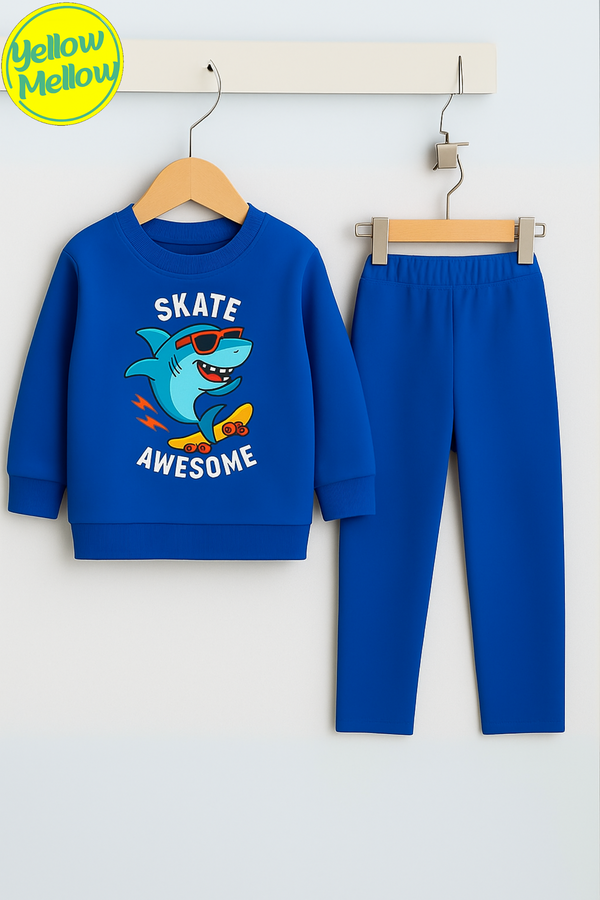 Skate Shark Blue Terry Tracksuit