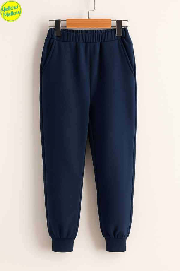 Plain Navy Terry Trouser