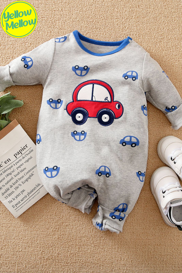 Cars Grey Fleece Romper