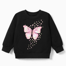 Butterfly Dull Black Terry Sweatshirt