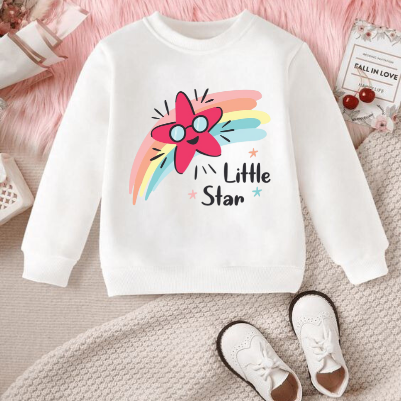 White Little Star Sweatshirt