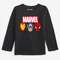 Superheroes Black Full Sleeves Tee