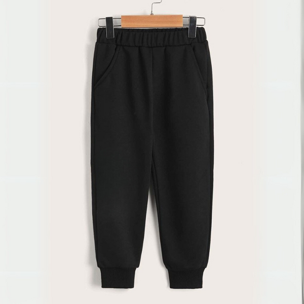 Plain Black Terry Trouser