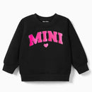 Mini Black Terry Sweatshirt