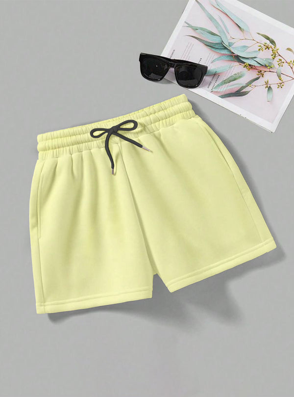 Premium Light Yellow Shorts
