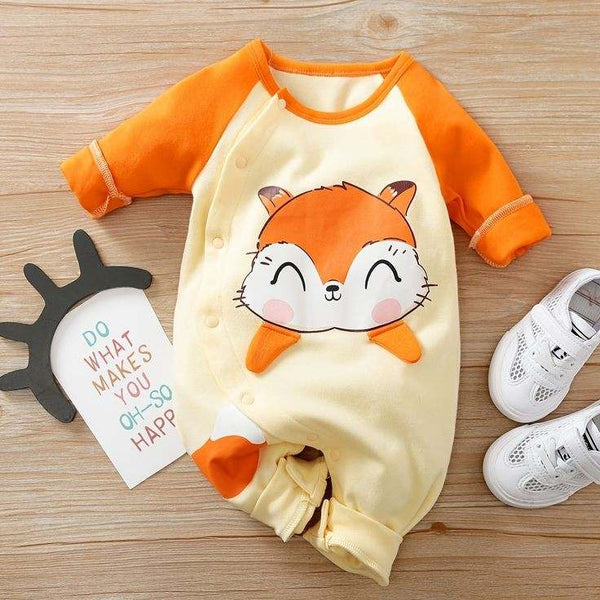 Happy Orange Fox Romper