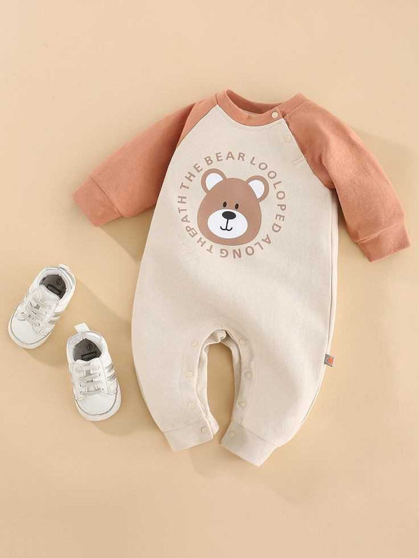 Bear Raglan Sleeves Romper