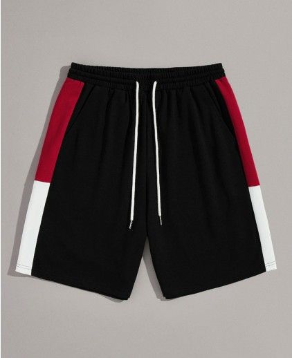 Black Shorts with Red and White Side Panels