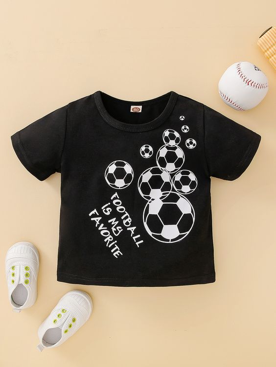 Football Is My Favorite Black Tee